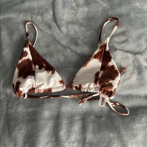 Shein Cow Print Bikini Top